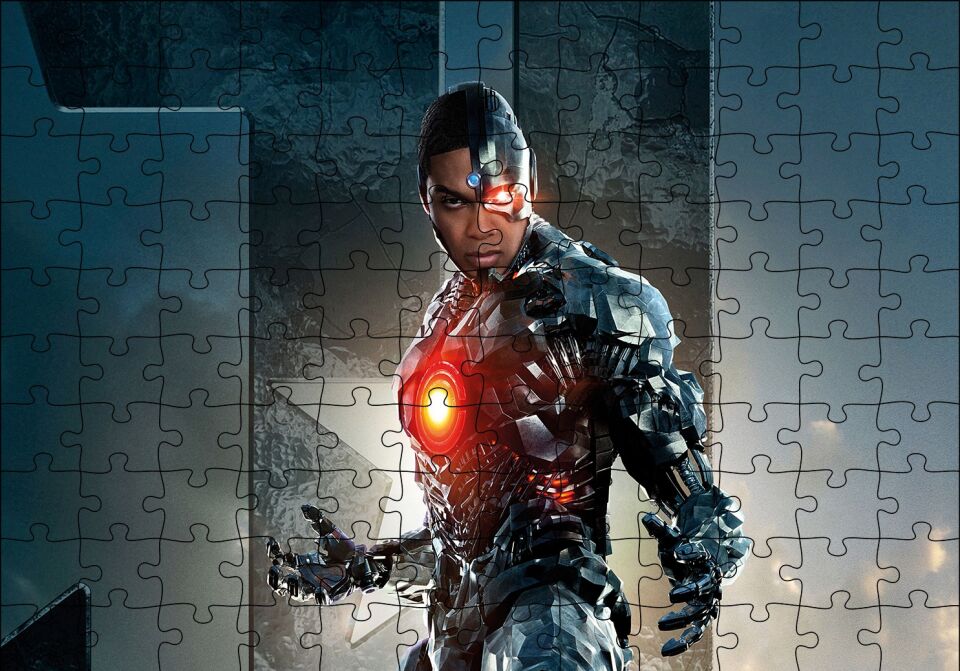 Justice League Cyborg Puzzle Yapboz MDF Ahşap