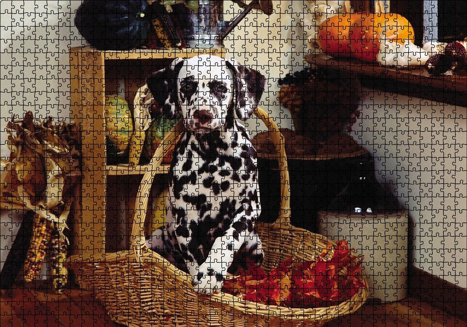 Sepetteki Dalmaçyalı Puzzle Yapboz MDF Ahşap 1000 Parça 49 cm X 68 cm