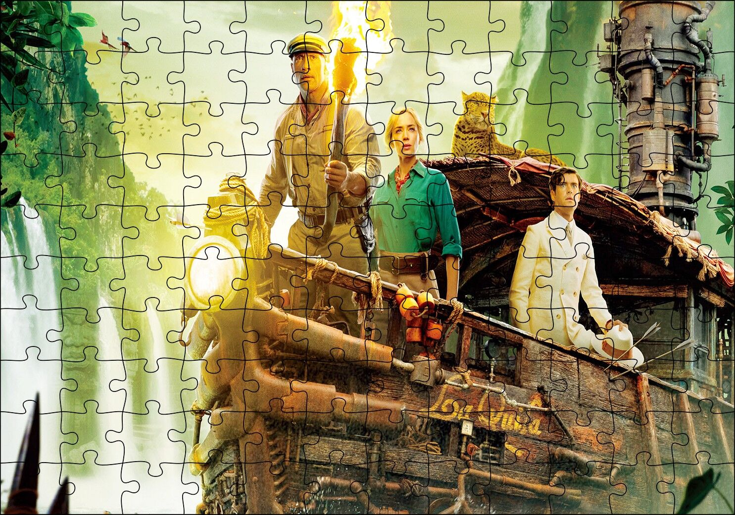 Jumanji Vahşi Orman Güvertede Maceracılar Puzzle Yapboz MDF Ahşap 120 Parça 24 cm X 34 cm
