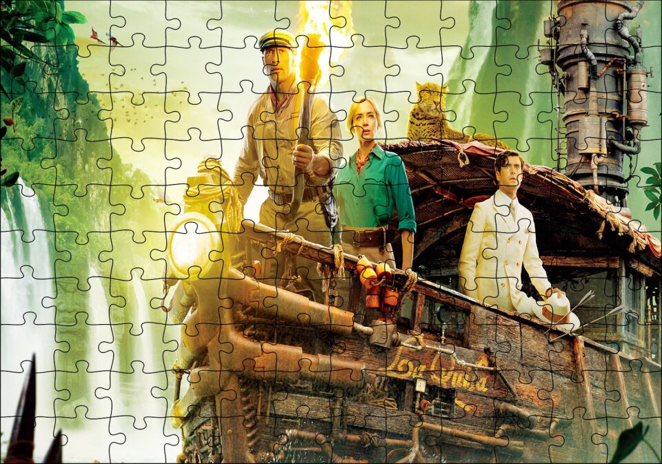 Jumanji Vahşi Orman Güvertede Maceracılar Puzzle Yapboz MDF Ahşap 120 Parça 24 cm X 34 cm