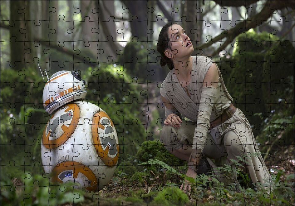 Star Wars Daisy Ridley Puzzle Yapboz MDF Ahşap