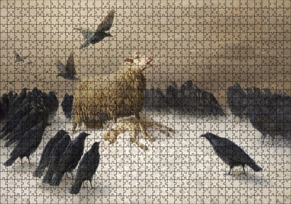 Izdırap Ağustos Friedrich Albrecht Schenck Görseli Puzzle Yapboz MDF Ahşap 1000 Parça 49 cm X 68 cm
