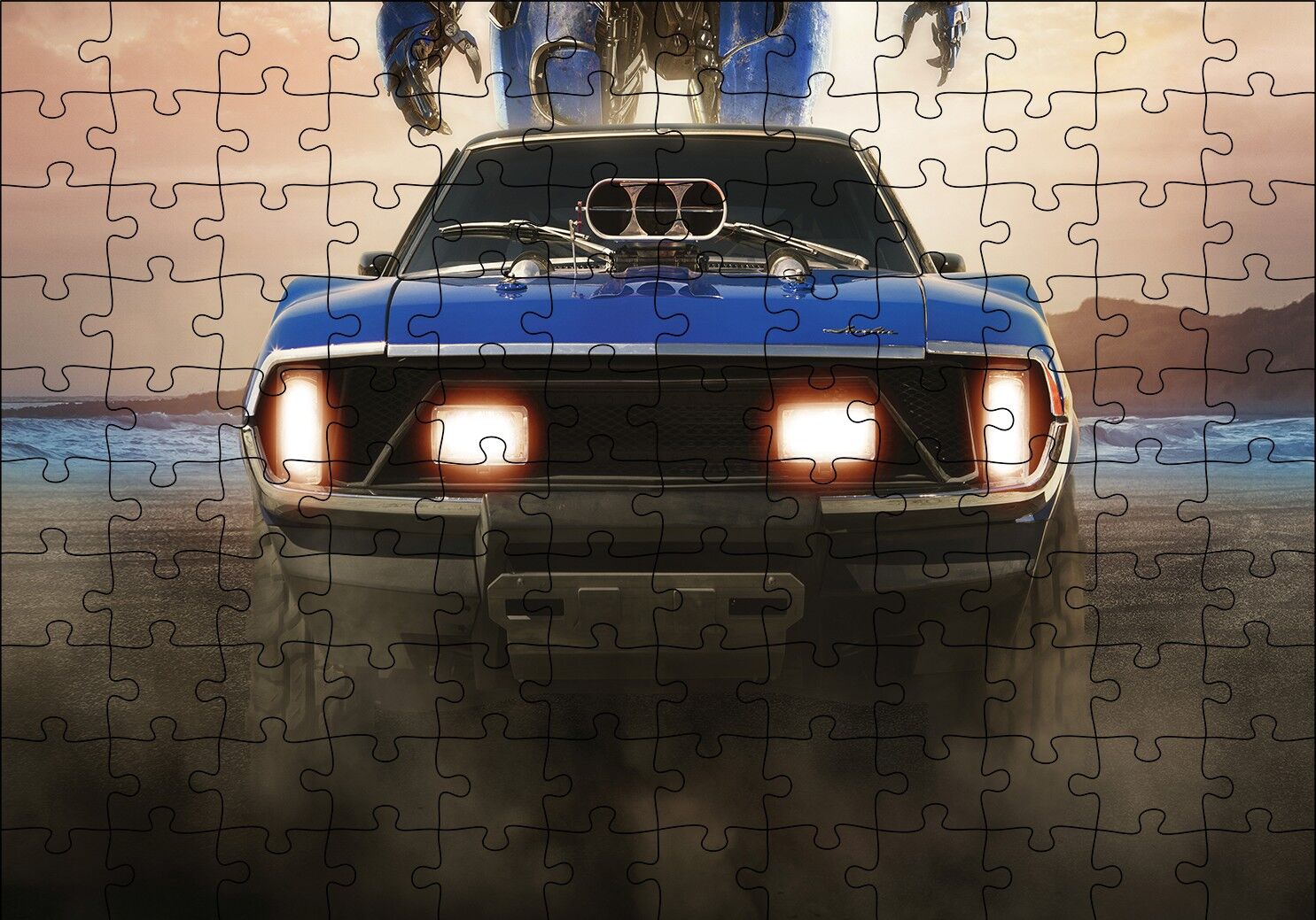 Transformers Bumblebee Dropkick Puzzle Yapboz MDF Ahşap