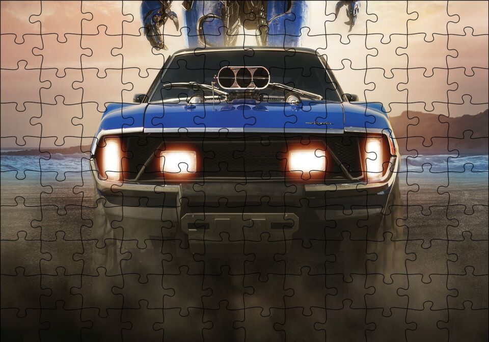 Transformers Bumblebee Dropkick Puzzle Yapboz MDF Ahşap