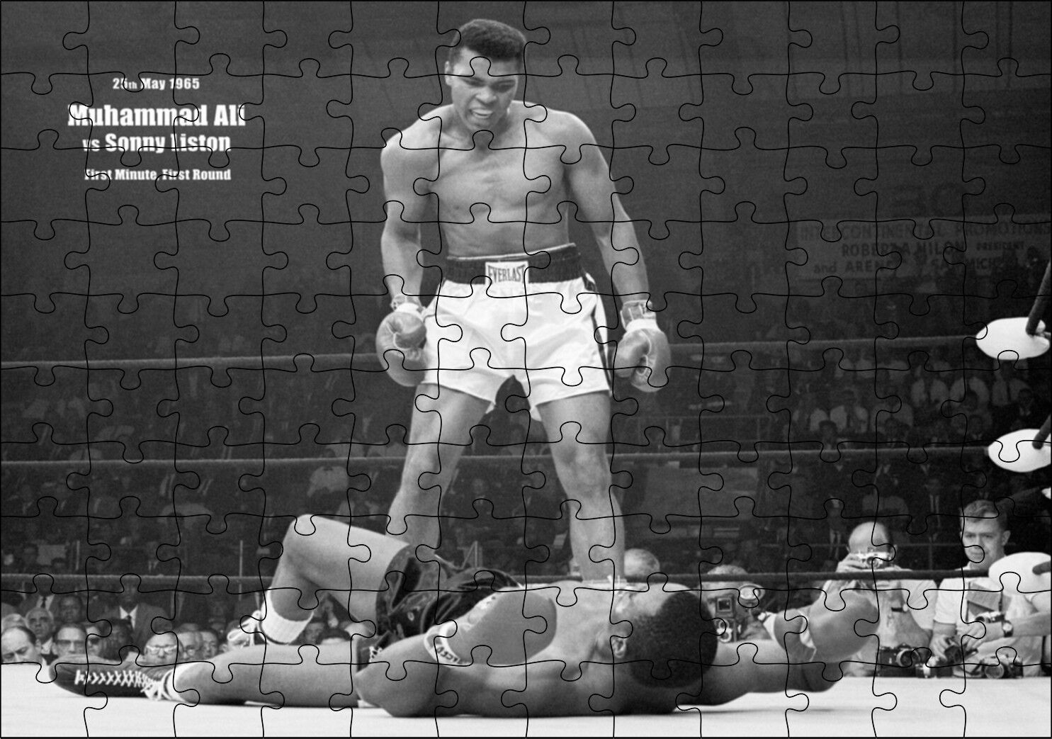 Muhammed Ali Khaliah Nakavt 1965 Görsel Puzzle Yapboz MDF Ahşap