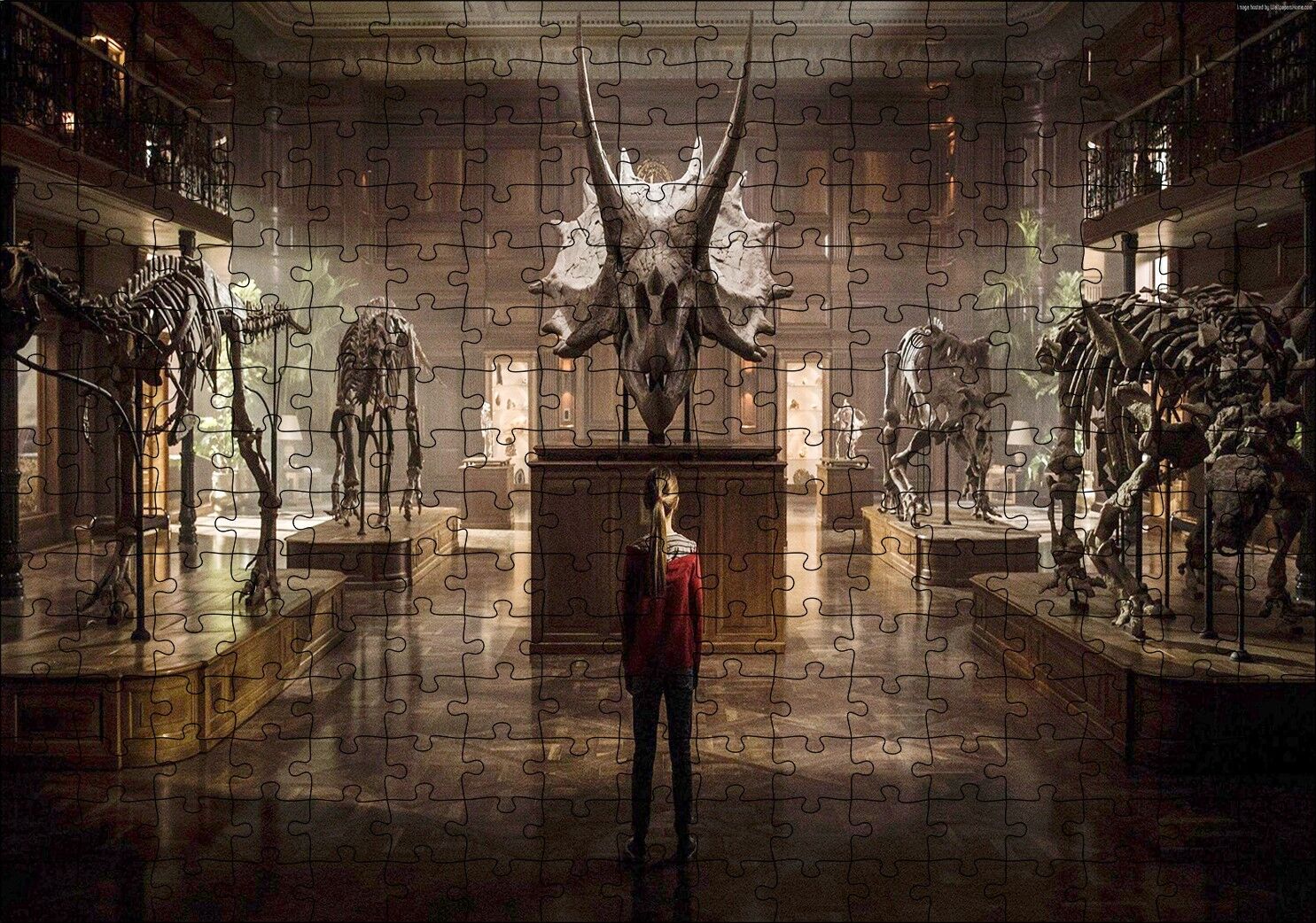 Jurassic World Kayıp Krallık İskelet Müzesi Puzzle Yapboz MDF Ahşap 255 Parça 34 cm X 49 cm