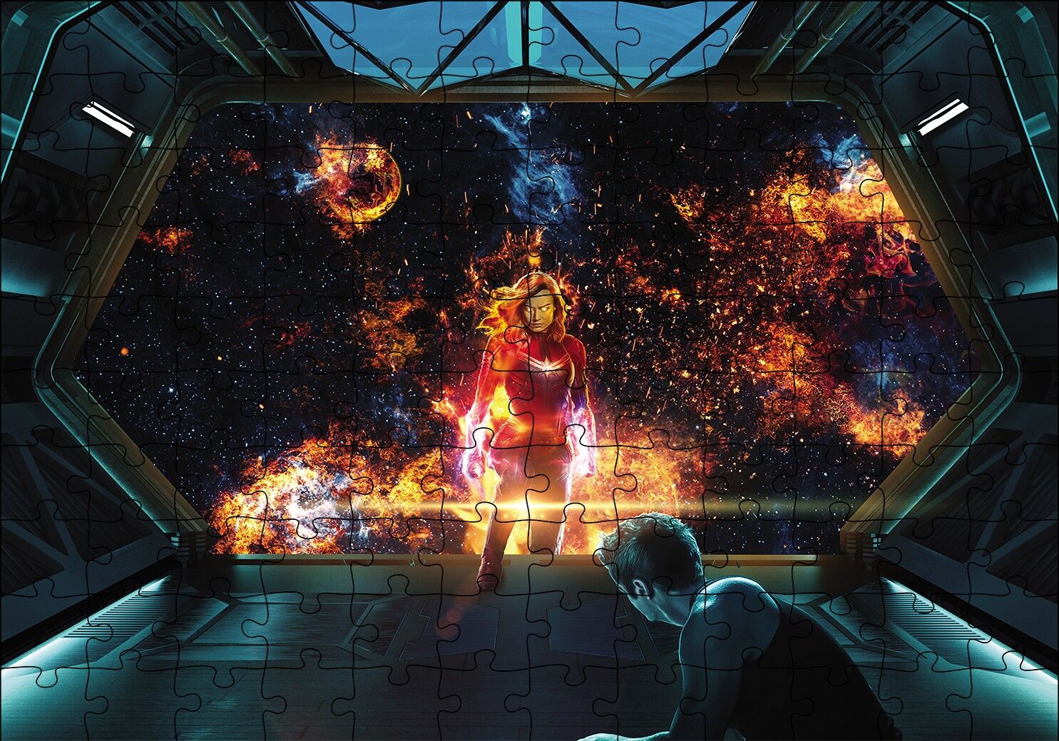 Kaptan Marvel İron Man Tony Stark Avengers Puzzle Yapboz MDF Ahşap