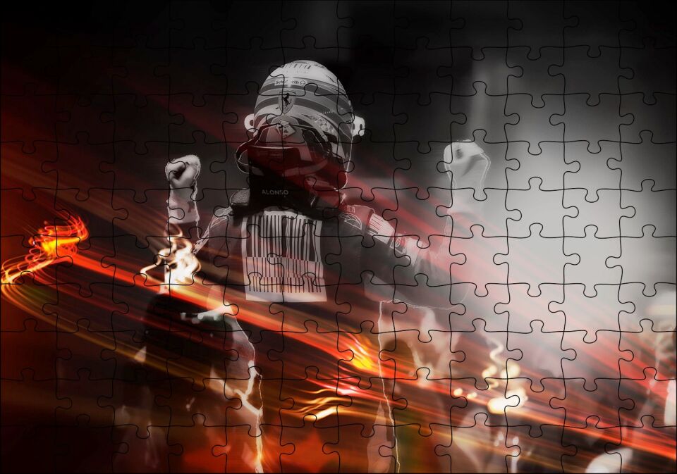 Ayrton Senna Formula 1 Yarışçısı Puzzle Yapboz MDF Ahşap