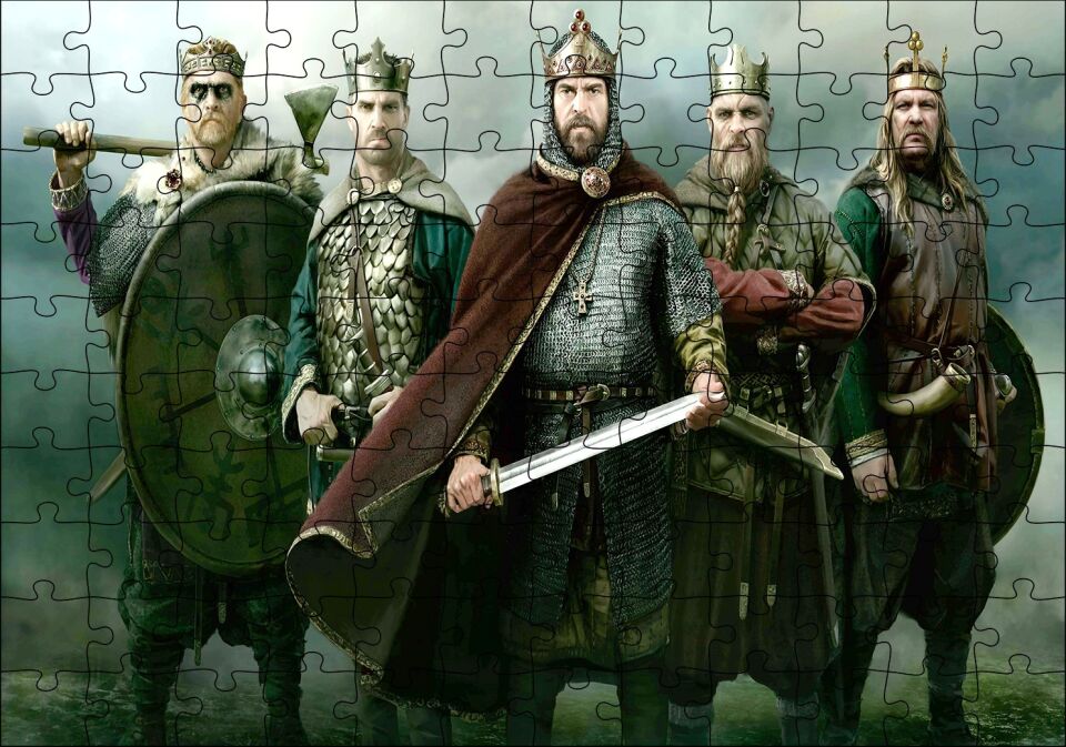 Britanyanın Toplam Savaş Destanı Görseli Puzzle Yapboz MDF Ahşap 120 Parça 24 cm X 34 cm