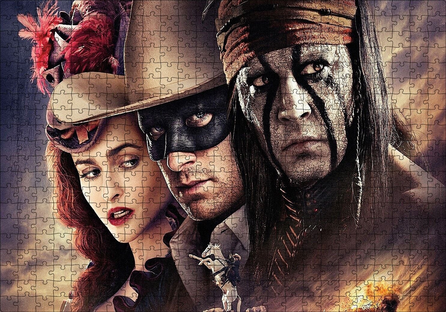 The Lone Ranger Filmi Görseli Puzzle Yapboz MDF Ahşap 500 Parça 49 cm X 68 cm
