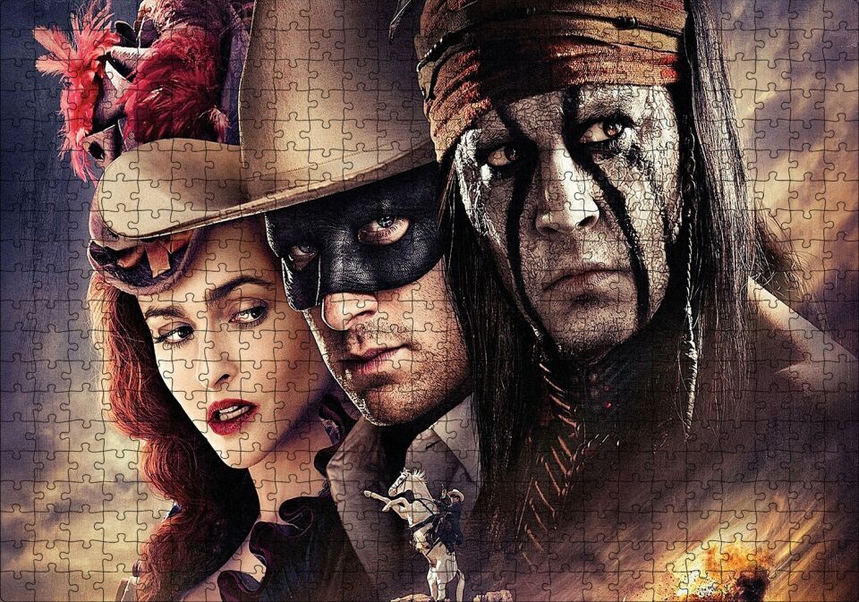 The Lone Ranger Filmi Görseli Puzzle Yapboz MDF Ahşap 500 Parça 49 cm X 68 cm