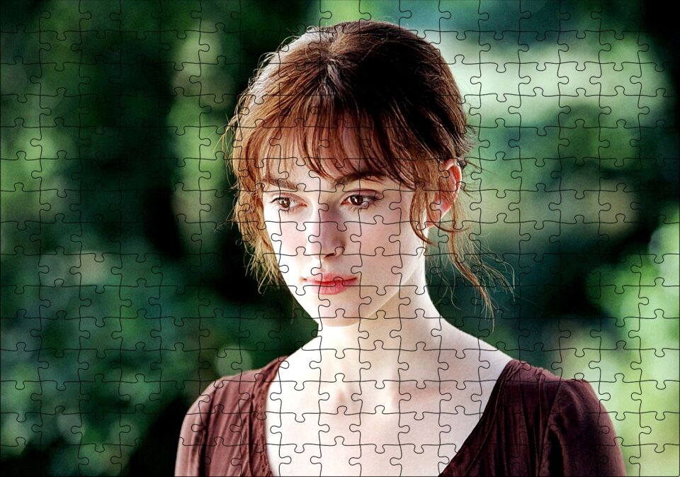 Keira Knightley Gurur Aşk Görseli Puzzle Yapboz MDF Ahşap 255 Parça 34 cm X 49 cm