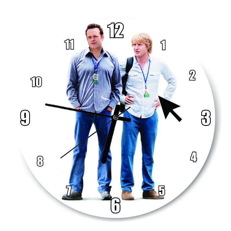 The Internship Film Afişi  Mdf Ahşap Duvar Saati 50 cm Çap