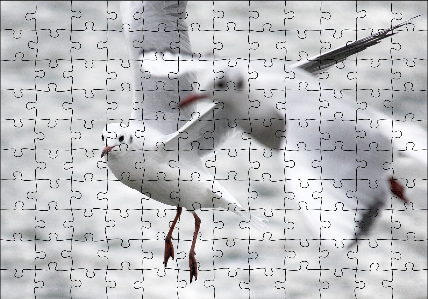 Deniz ve Martılar Puzzle Yapboz MDF Ahşap 120 Parça 24 cm X 34 cm
