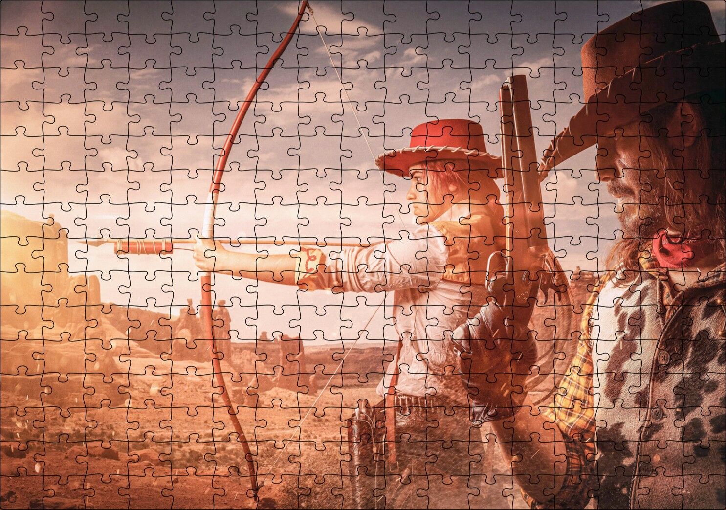 Red Dead Redemption Oyun Posteri Puzzle Yapboz MDF Ahşap 255 Parça 34 cm X 49 cm