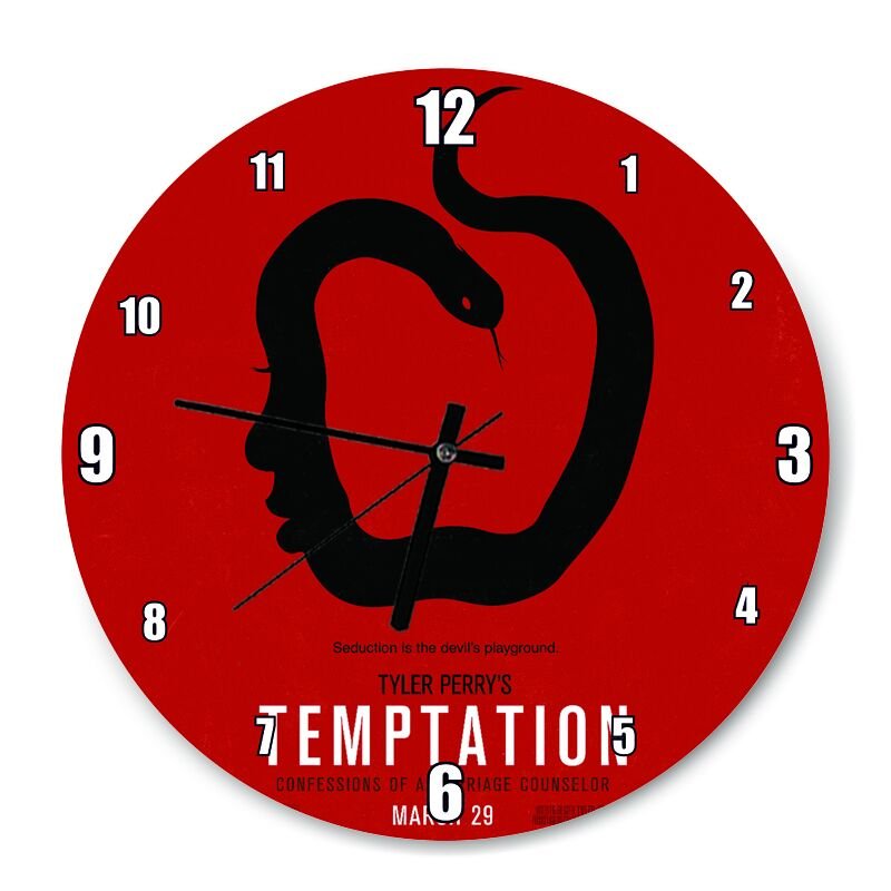 Temptation Film Afiş  Mdf Ahşap Duvar Saati 30 cm Çap