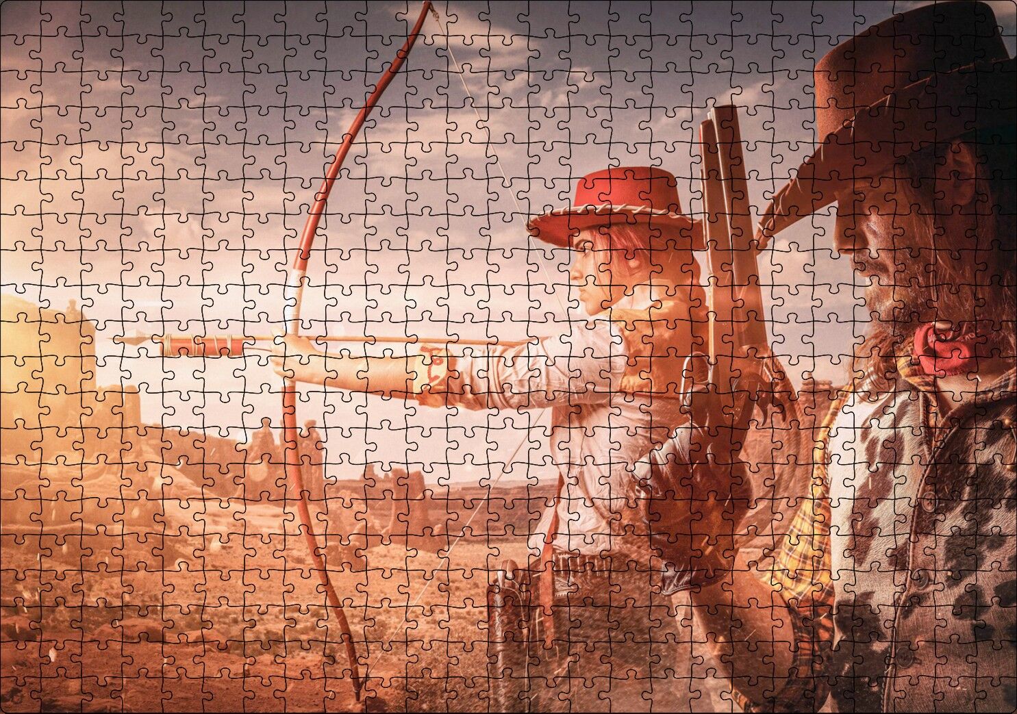 Red Dead Redemption Oyun Posteri Puzzle Yapboz MDF Ahşap 500 Parça 49 cm X 68 cm