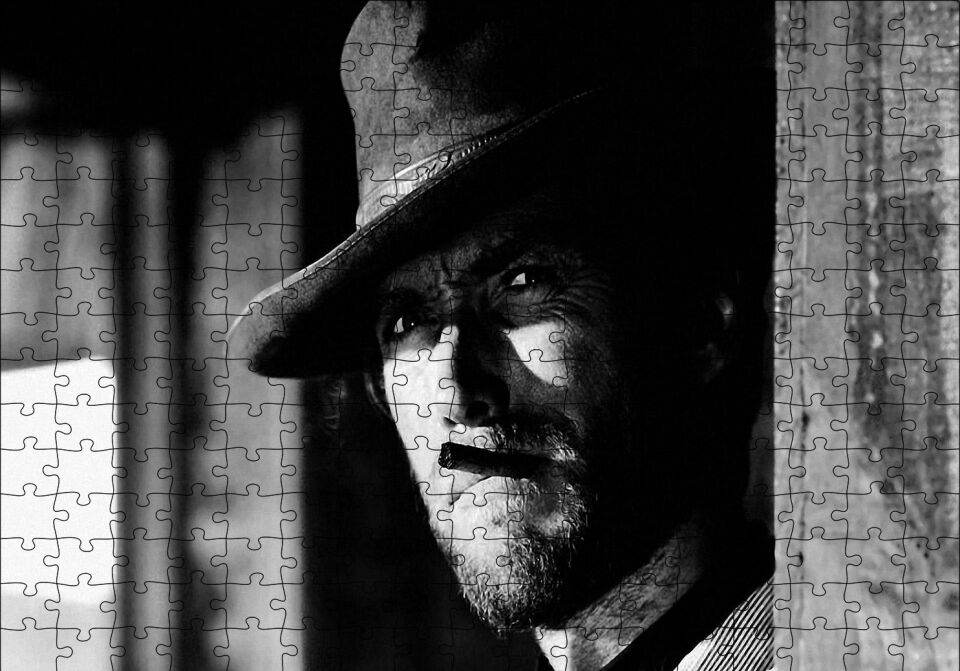 İyi Kötü Çirkin Clint Eastwood SB Puzzle Yapboz MDF Ahşap 255 Parça 34 cm X 49 cm