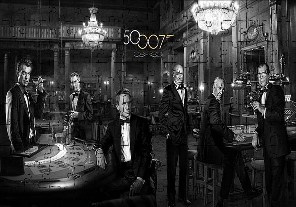 James Bond 50.Yıl Daniel Craig Puzzle Yapboz MDF Ahşap 120 Parça 24 cm X 34 cm
