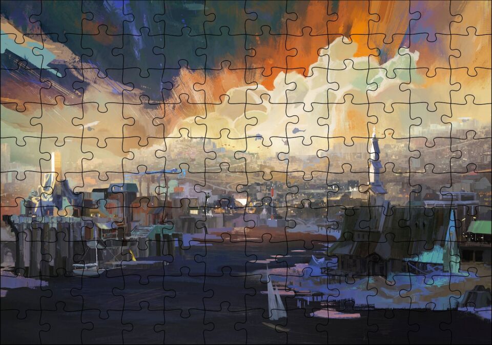 Disco Elysium Sanat Eseri Aleksander Rostov Oyun Sanat Görseli Puzzle Yapboz MDF Ahşap 120 Parça 24 cm X 34 cm