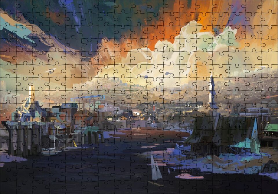 Disco Elysium Sanat Eseri Aleksander Rostov Oyun Sanat Görseli Puzzle Yapboz MDF Ahşap 255 Parça 34 cm X 49 cm