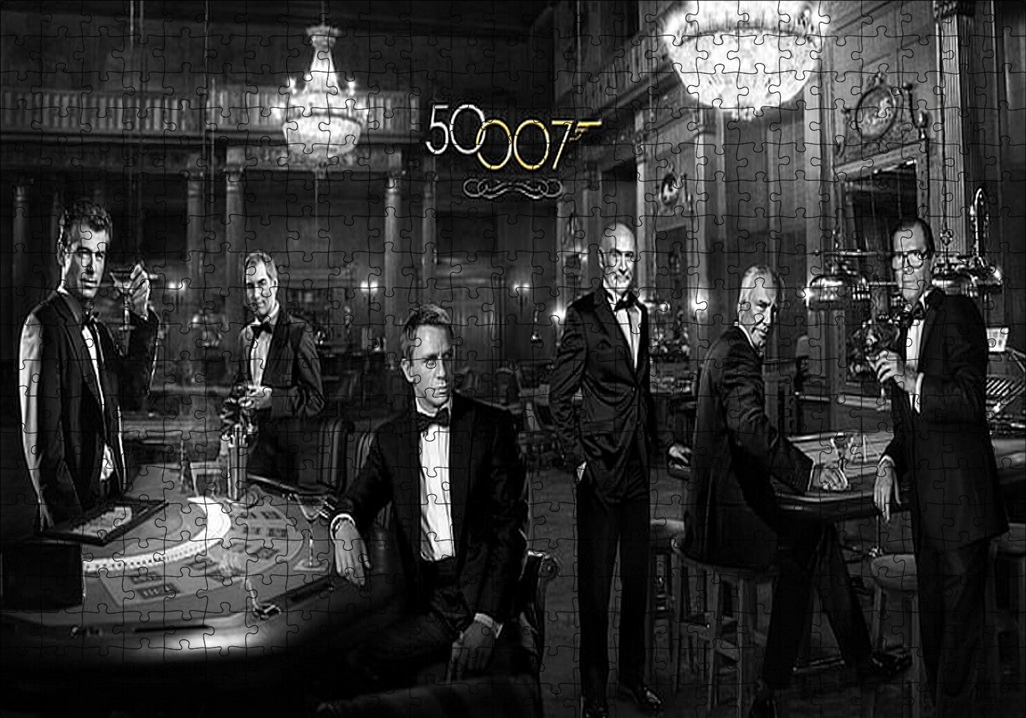 James Bond 50.Yıl Daniel Craig Puzzle Yapboz MDF Ahşap 500 Parça 49 cm X 68 cm