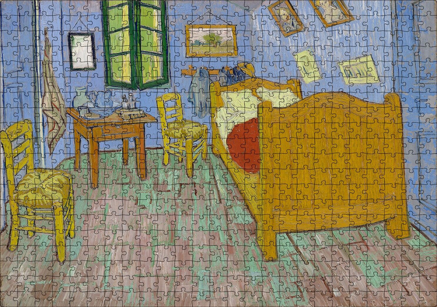 Vincent Van Gogh Yatak Odası Puzzle Yapboz MDF Ahşap 500 Parça 49 cm X 68 cm