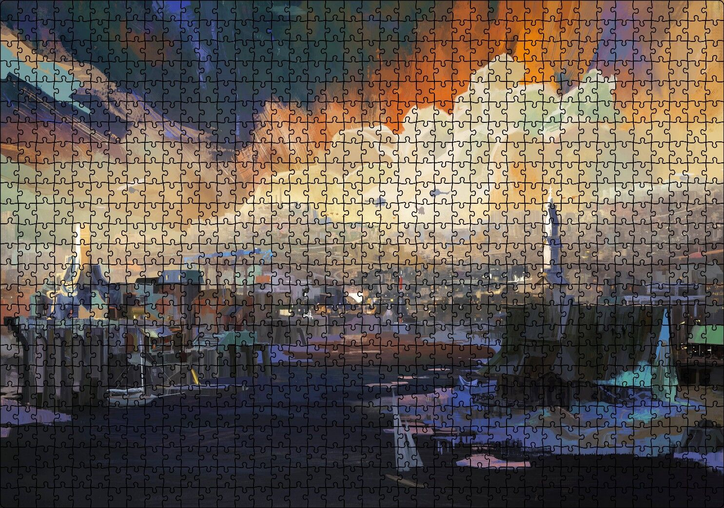 Disco Elysium Sanat Eseri Aleksander Rostov Oyun Sanat Görseli Puzzle Yapboz MDF Ahşap 1000 Parça 49 cm X 68 cm