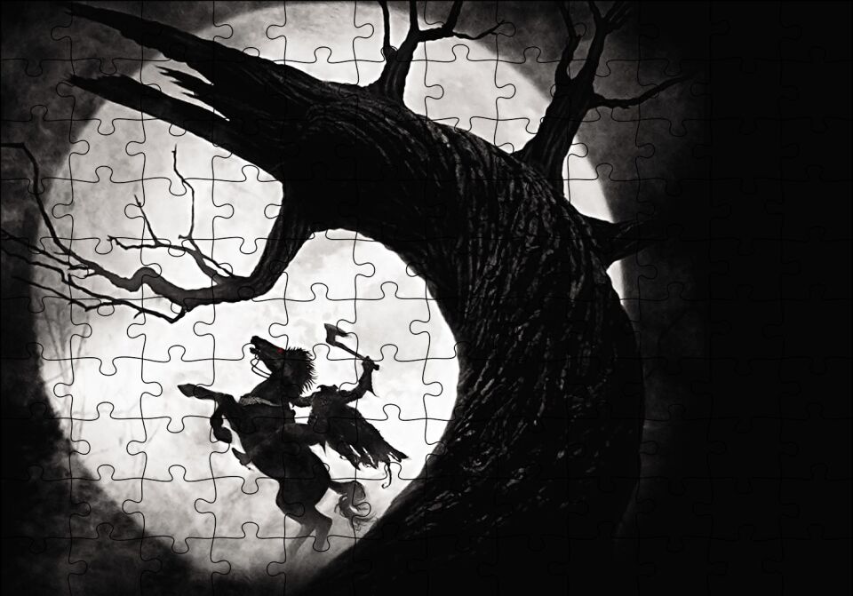 Sleepy Hollow Puzzle Yapboz MDF Ahşap 120 Parça 24 cm X 34 cm