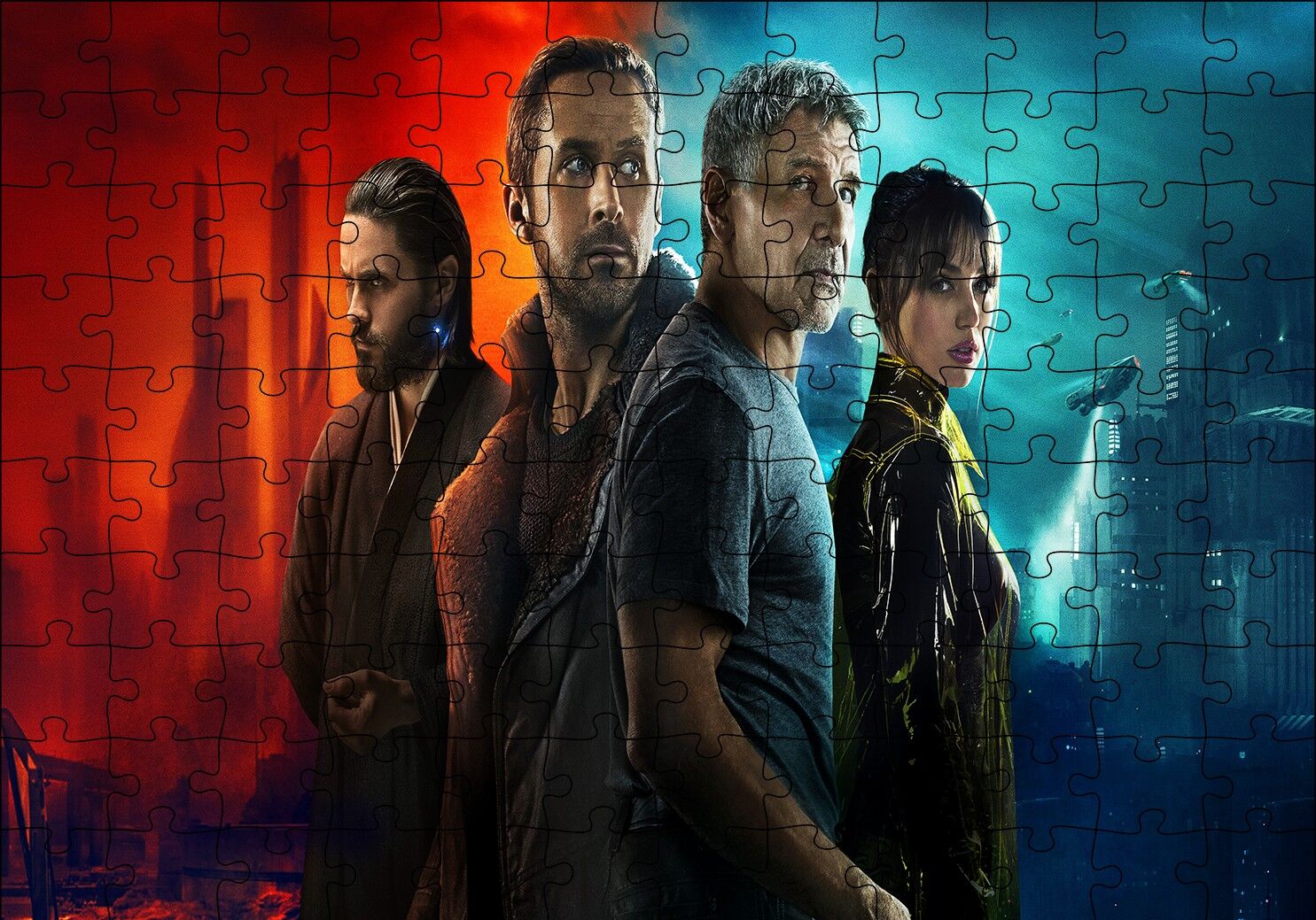 Blade Runner Gosling Ford Leto De Armas Puzzle Yapboz MDF Ahşap