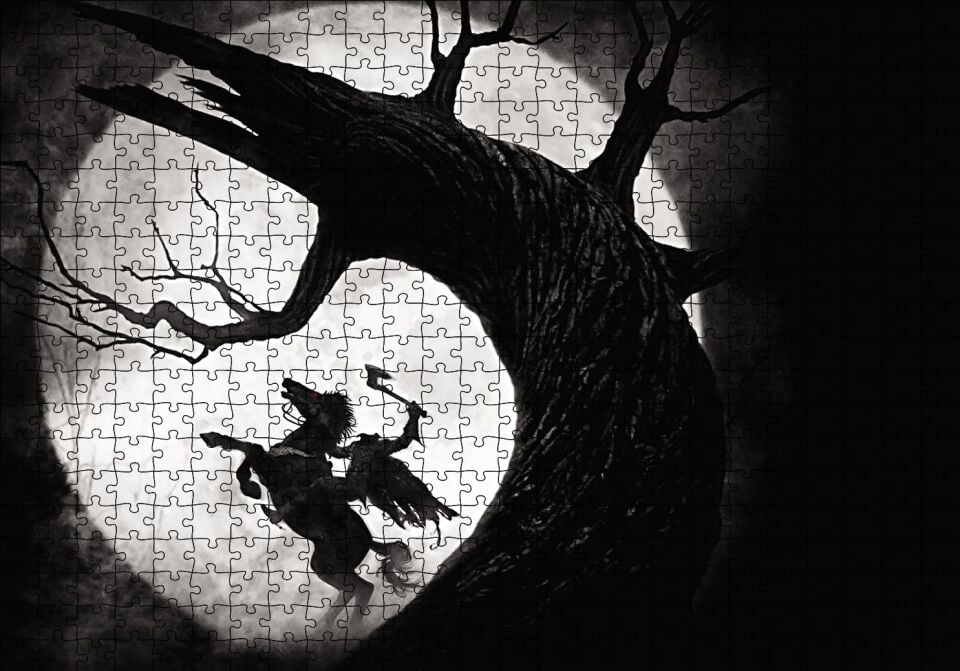 Sleepy Hollow Puzzle Yapboz MDF Ahşap 500 Parça 49 cm X 68 cm