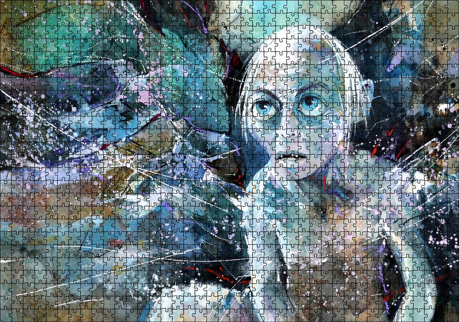 Gollum Suluboya Duvar Boyama Puzzle Yapboz MDF Ahşap 1000 Parça 49 cm X 68 cm