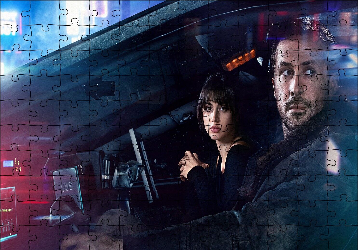 Blade Runner Ryan Gosling Ana de Armas Puzzle Yapboz MDF Ahşap