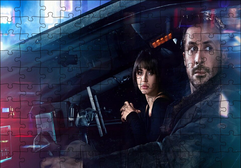 Blade Runner Ryan Gosling Ana de Armas Puzzle Yapboz MDF Ahşap