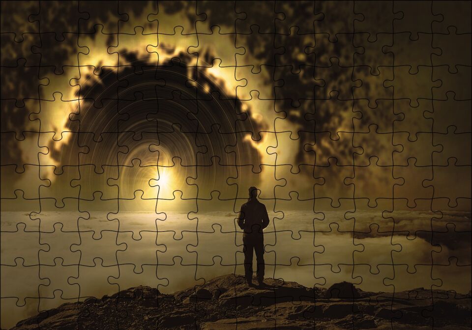 Fantazi Işığın Ruh Hali Puzzle Yapboz MDF Ahşap 120 Parça 24 cm X 34 cm