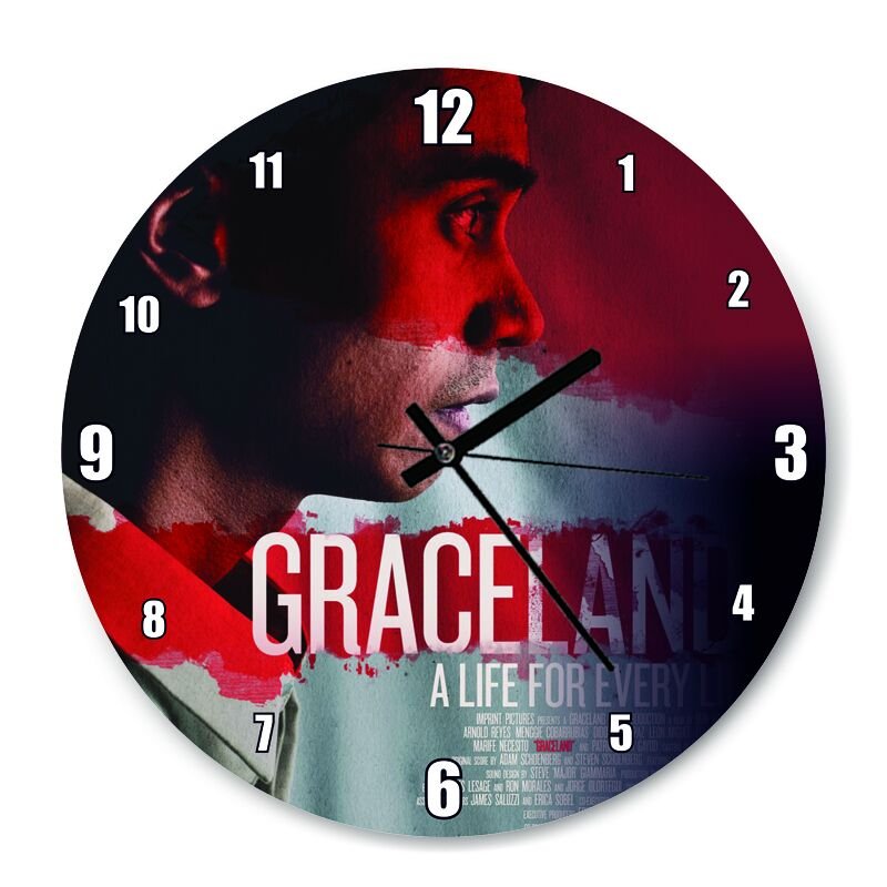 Graceland Film Afişi  Mdf Ahşap Duvar Saati 30 cm Çap