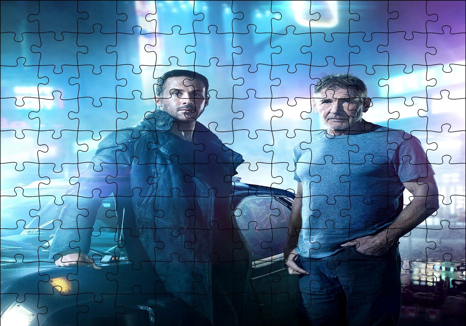 Blade Runner Ryan Gosling Harrison Ford Puzzle Yapboz MDF Ahşap