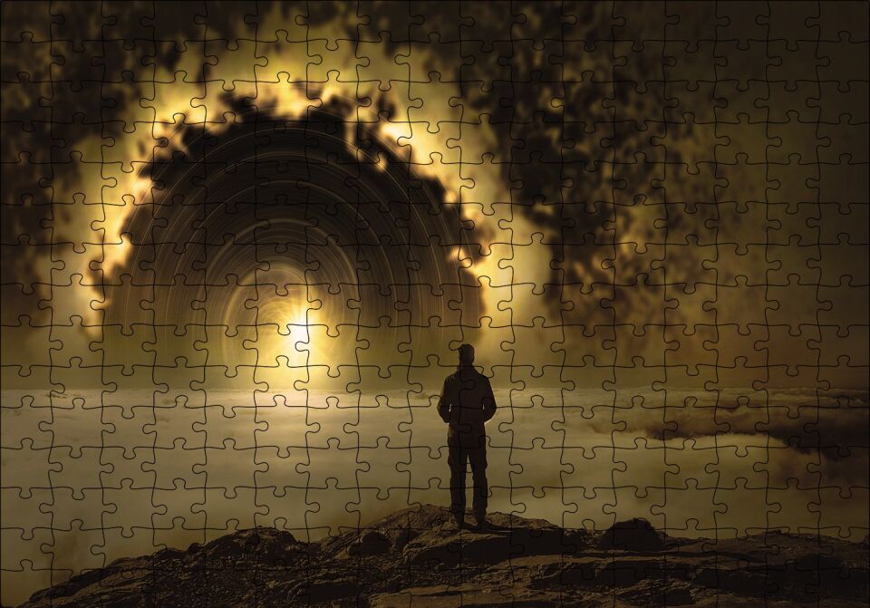 Fantazi Işığın Ruh Hali Puzzle Yapboz MDF Ahşap 255 Parça 34 cm X 49 cm