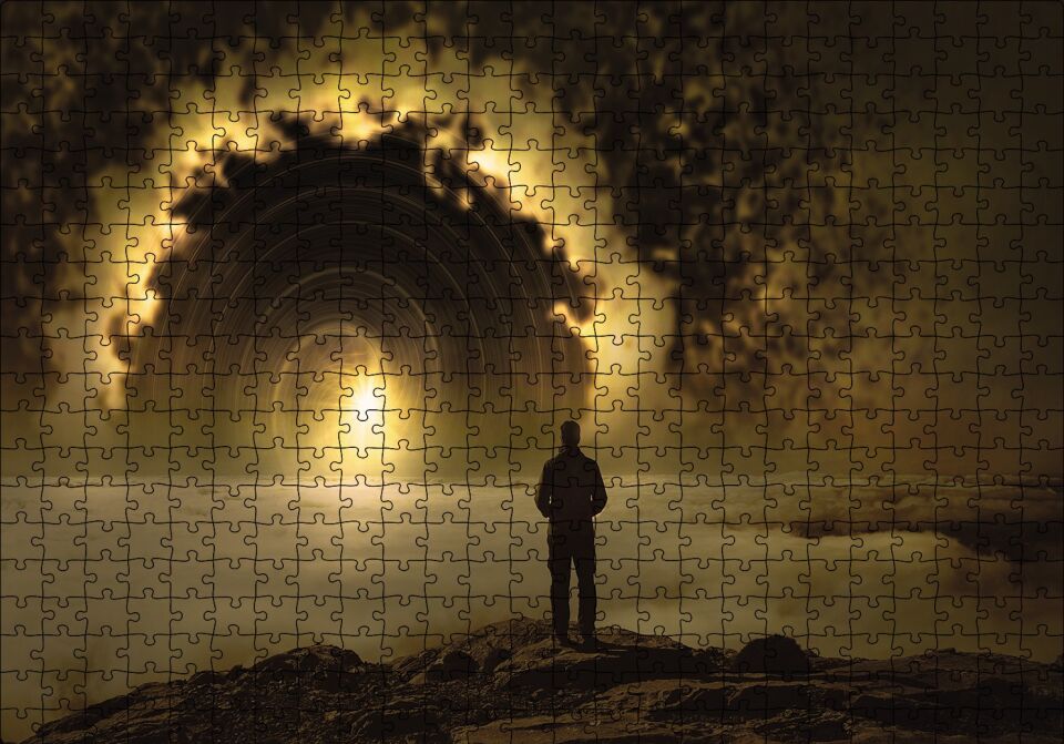 Fantazi Işığın Ruh Hali Puzzle Yapboz MDF Ahşap 500 Parça 49 cm X 68 cm