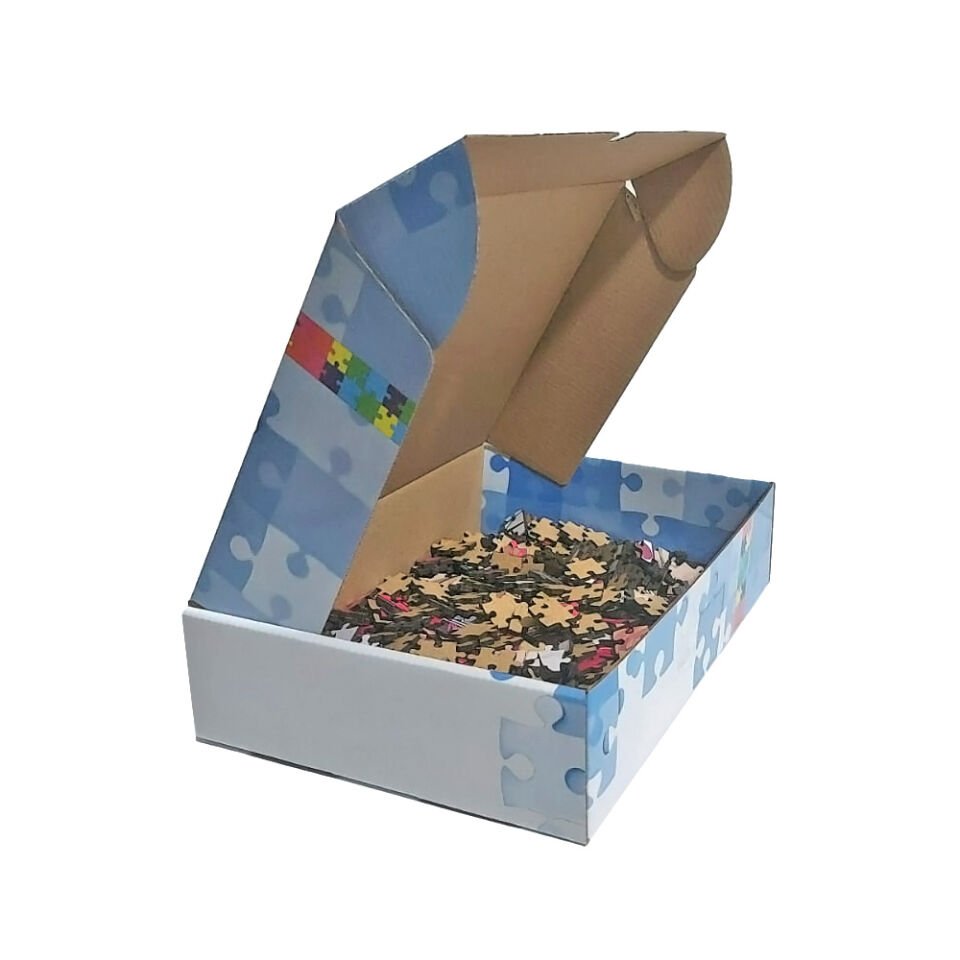 Londra'da Tarihi Binalar ve Sonbahar Renkleri Puzzle Yapboz MDF Ahşap 1000 Parça 49 cm X 68 cm