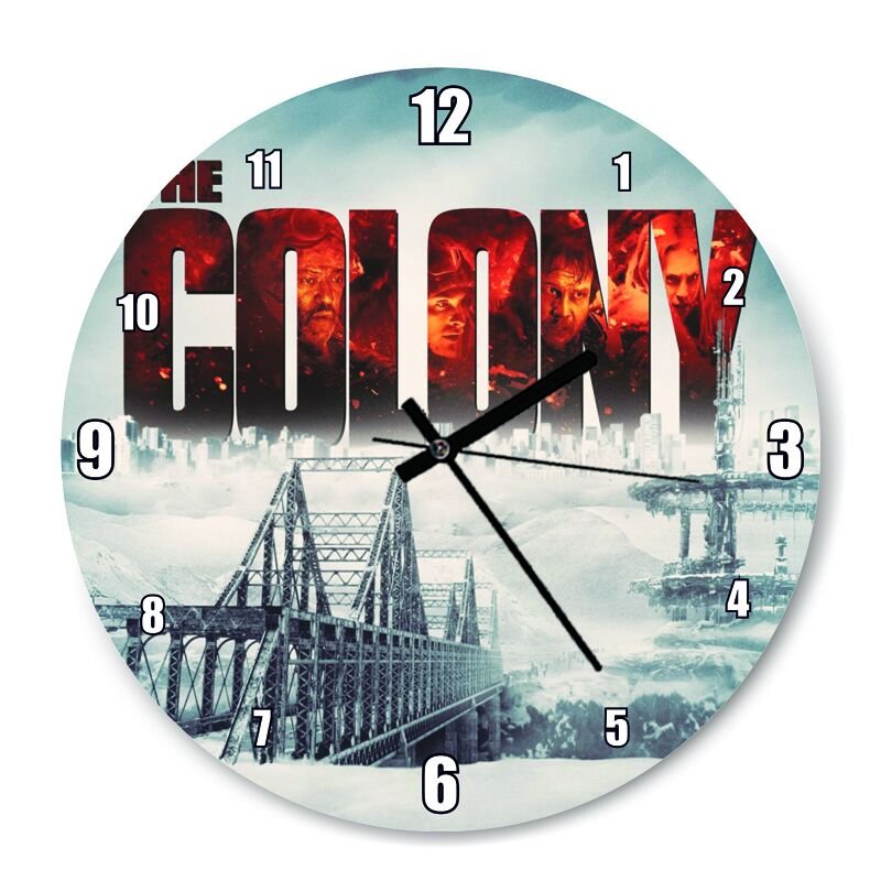 Coloni Film Afiş  Mdf Ahşap Duvar Saati 30 cm Çap