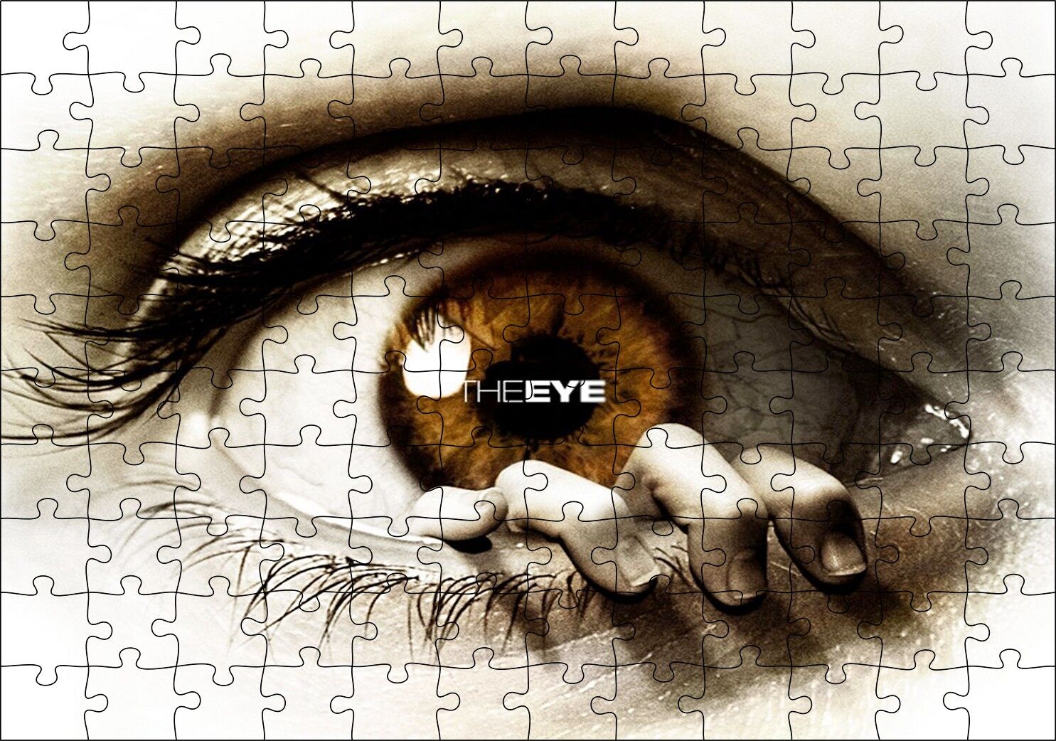 Göz ve Kenarındaki Parmaklar Puzzle Yapboz MDF Ahşap 120 Parça 24 cm X 34 cm