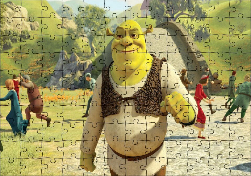 Shrek, Sonsuza Kadar Shre Puzzle Yapboz MDF Ahşap