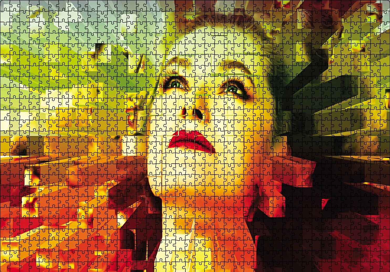 Fantazi Portre Kadın Puzzle Yapboz MDF Ahşap 1000 Parça 49 cm X 68 cm
