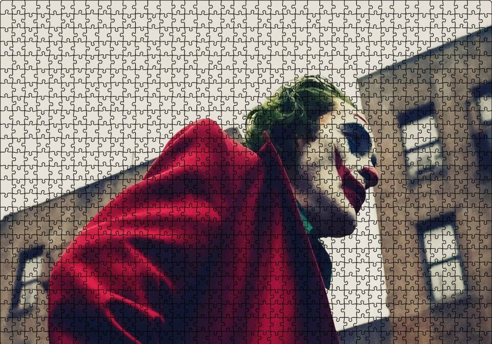 Joker Aşağıdan Görünüş Puzzle Yapboz MDF Ahşap 1000 Parça 49 cm X 68 cm