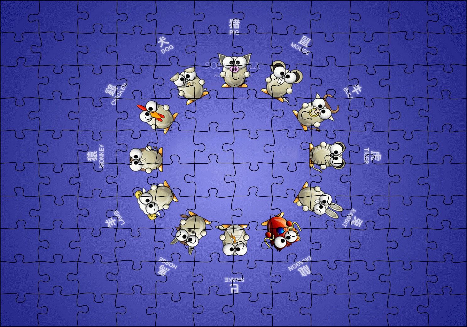 Ay Zodyağı ve Alternatif Burçlar Puzzle Yapboz MDF Ahşap