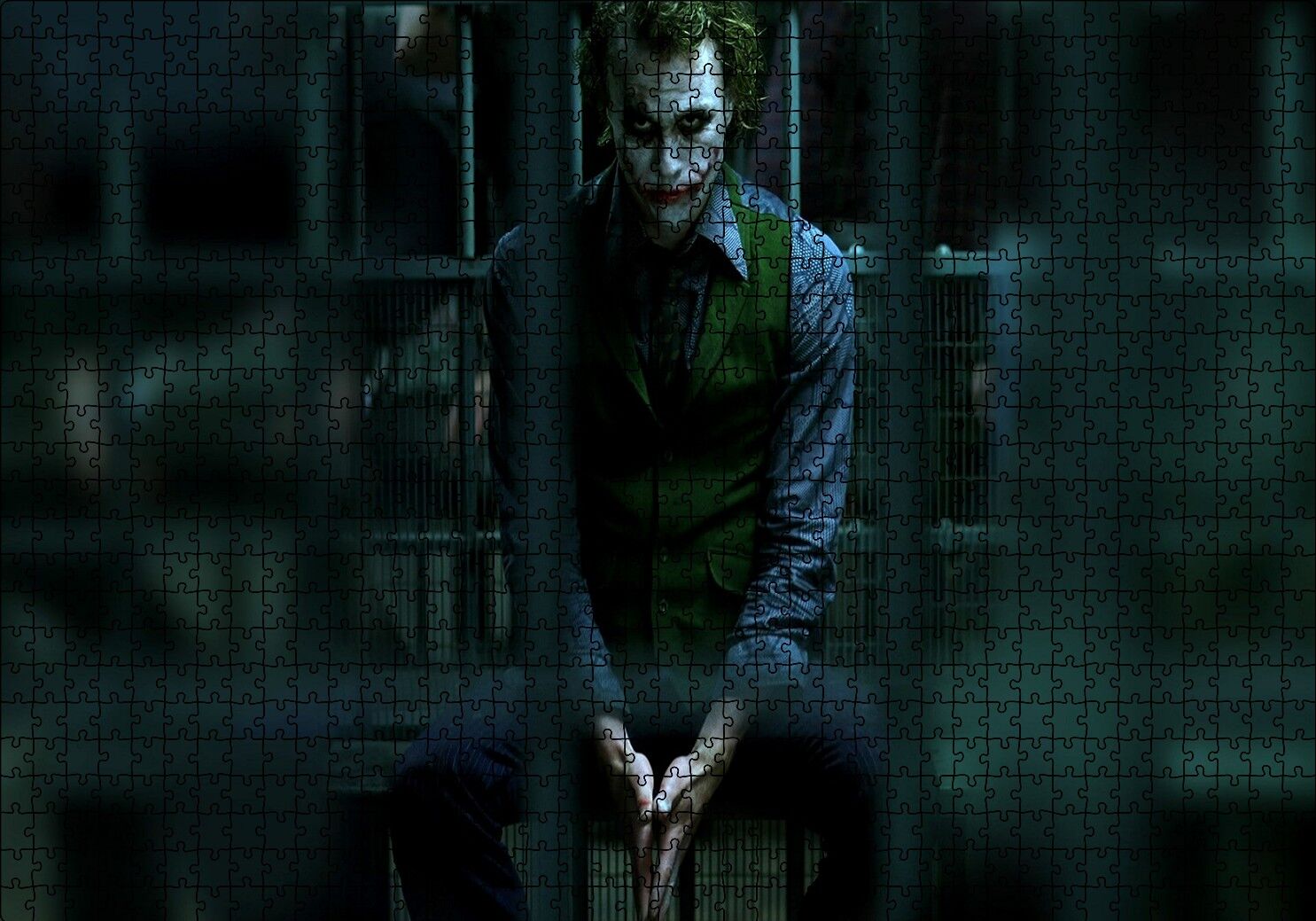 Joker Heath Ledger Nezarethanede Puzzle Yapboz MDF Ahşap 1000 Parça 49 cm X 68 cm