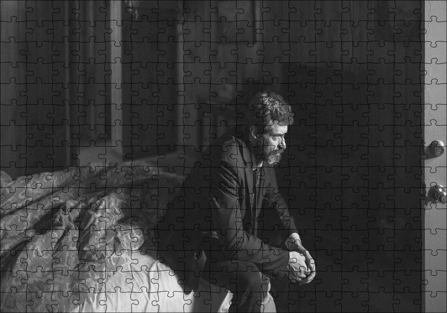 Logan Noir Siya Beyaz Görseli Puzzle Yapboz MDF Ahşap 255 Parça 34 cm X 49 cm