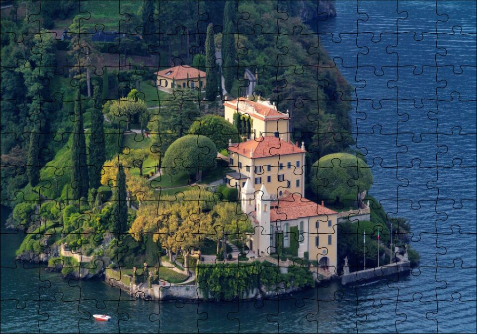 Burundaki Muhteşem Manzaralı Şatolar Puzzle Yapboz MDF Ahşap