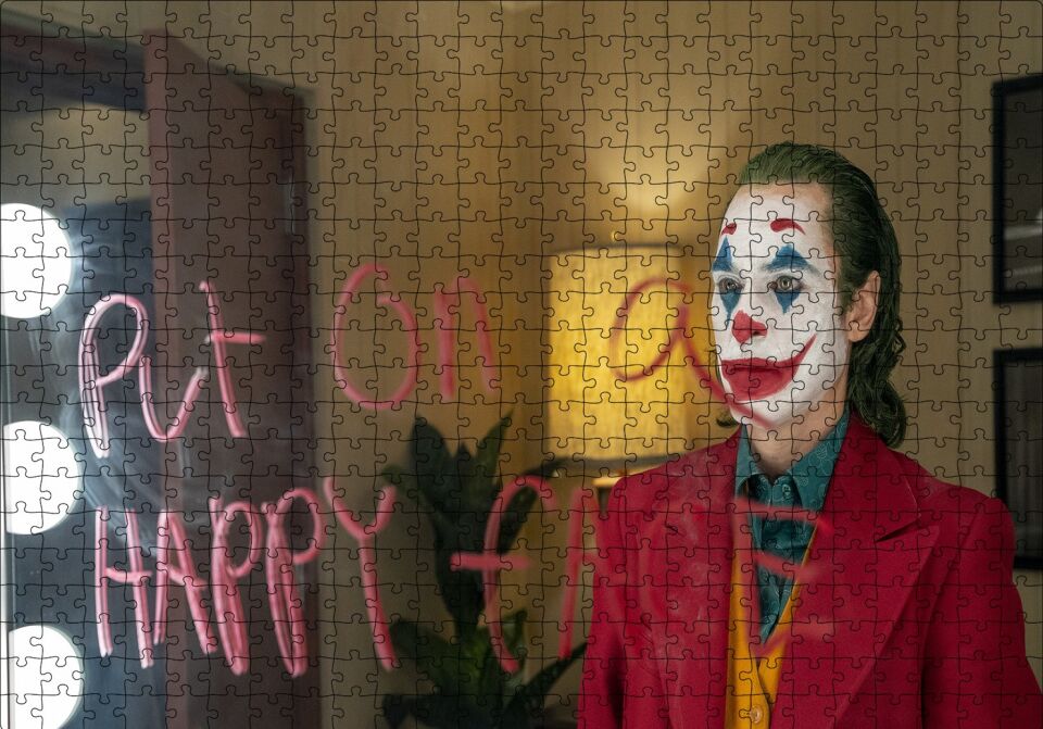 Joker Mutlu Bi Yüz Takın Puzzle Yapboz MDF Ahşap 500 Parça 49 cm X 68 cm